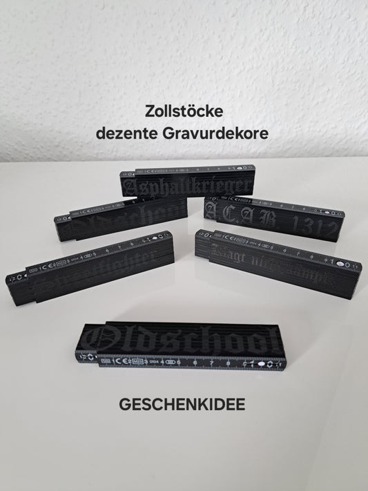 Zollstock dezente Gravur A.C.A.B. 1312