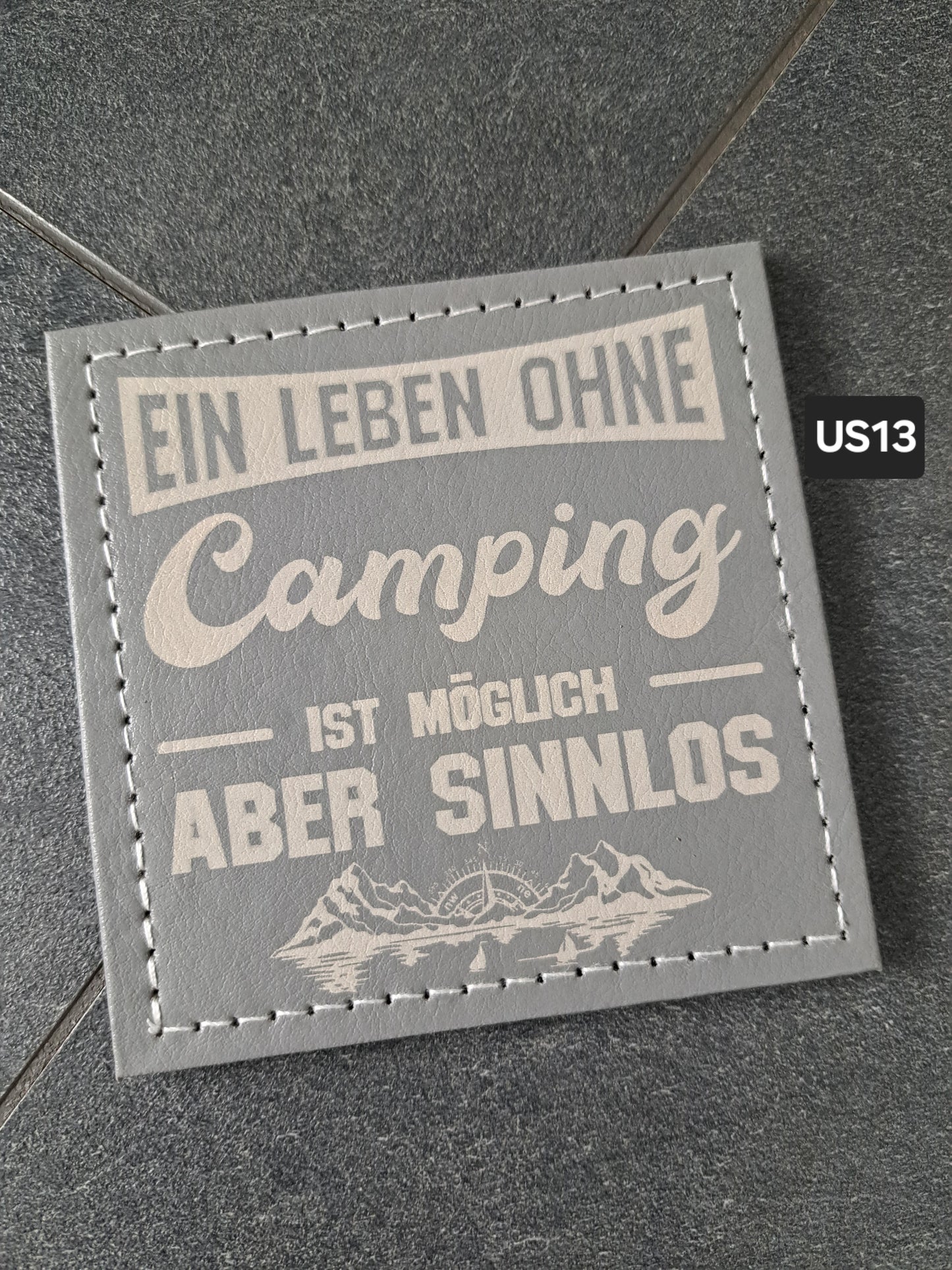 Untersetzer PU Ein Leben ohne Camping