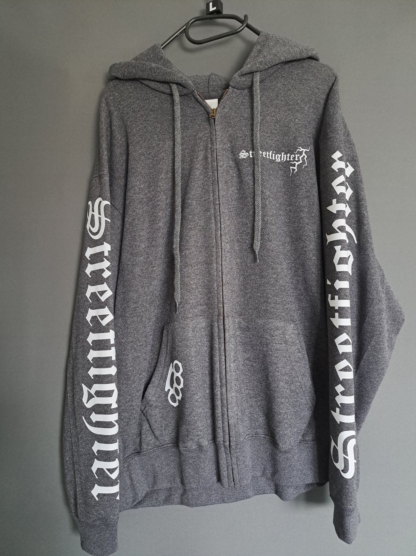 Zip-Hoodie Streetfighter Schlagring Klagt nicht,kämpft!