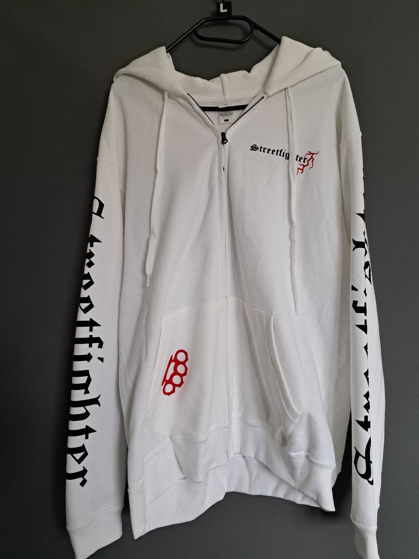 Zip-Hoodie Streetfighter Schlagring Klagt nicht,kämpft!