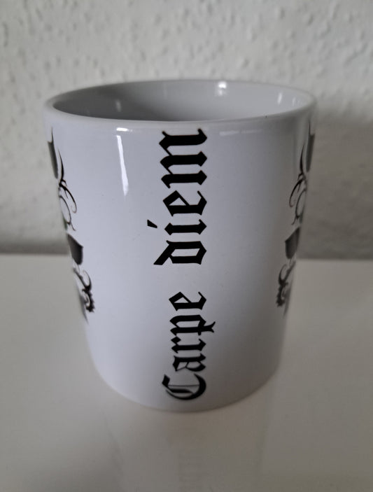 Kaffeetasse Rose Carpe diem