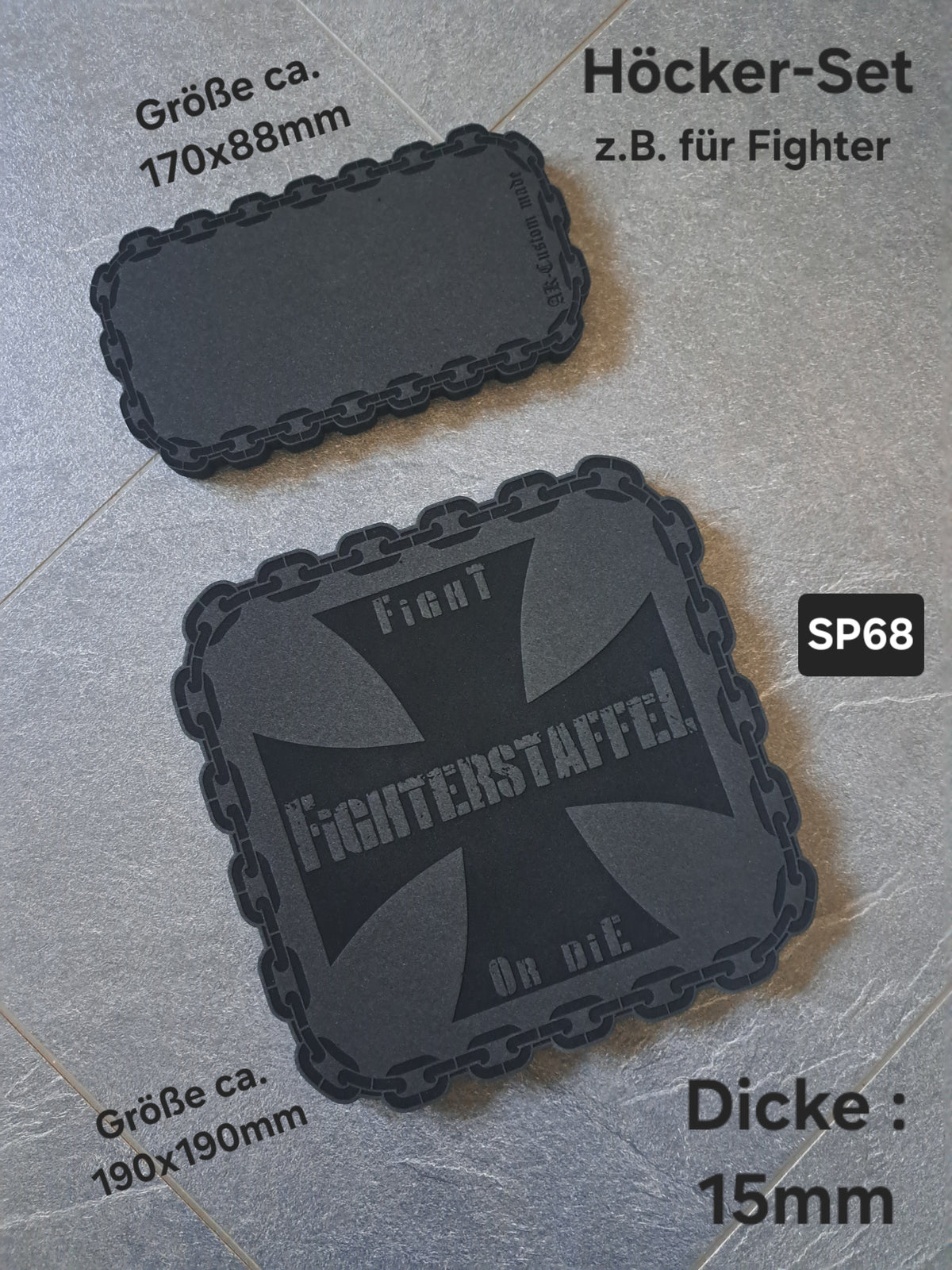 Sitzpad/Sitzplatte Fighterstaffel Moosgummi Höcker-Set 15mm