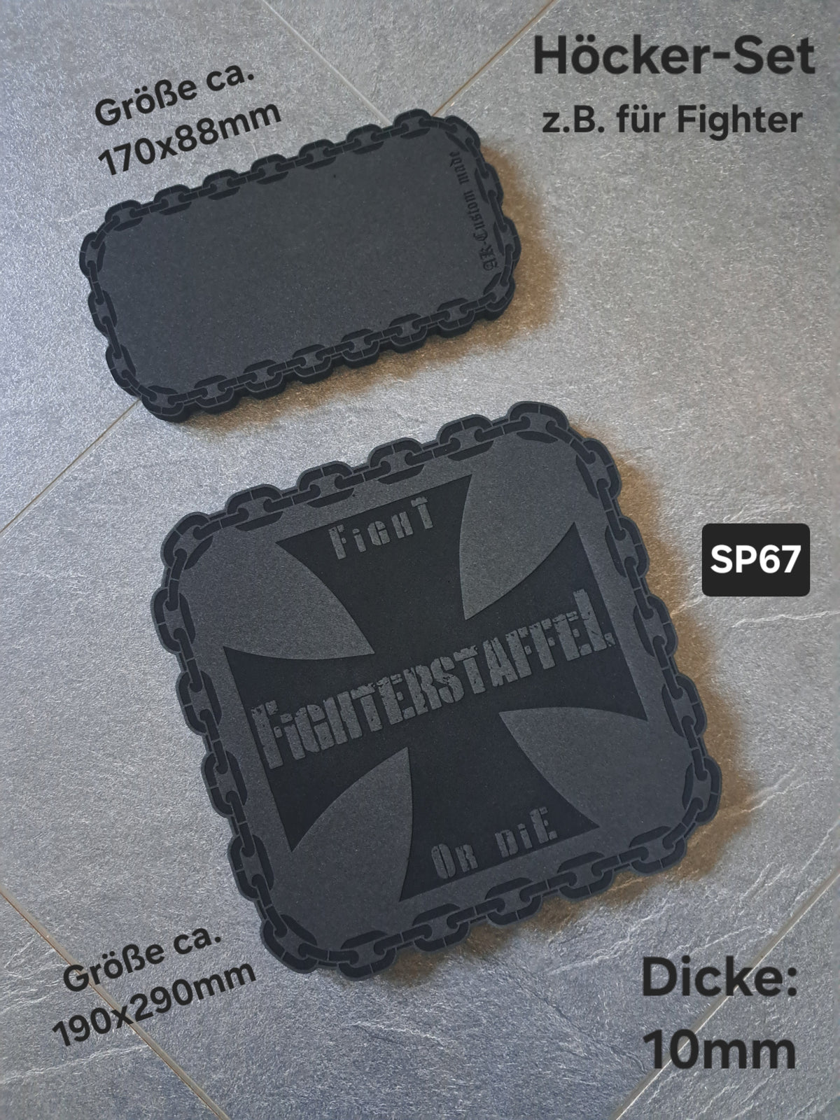 Sitzpad/Sitzplatte Fighterstaffel Moosgummi Höcker-Set 10mm