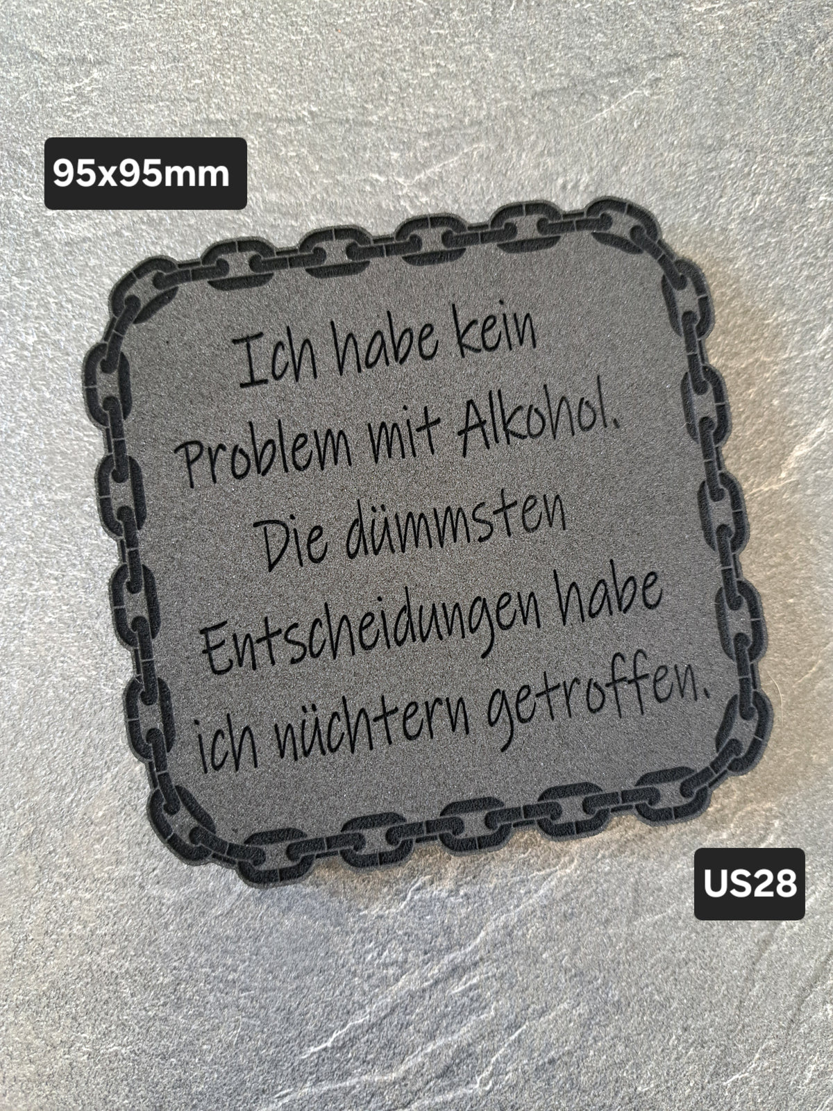 Untersetzer EPDM kein Problem mit Alkohol