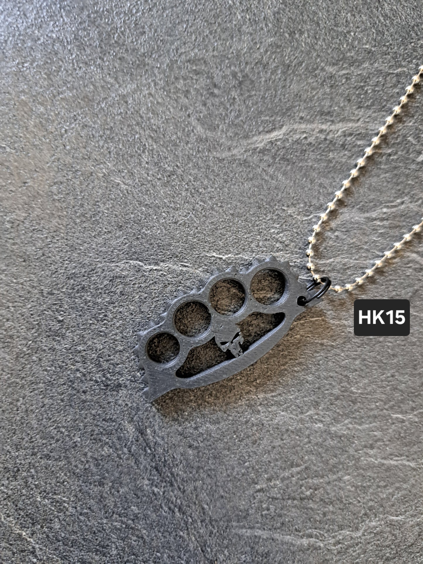 Halskette Schlagring Punisher klein