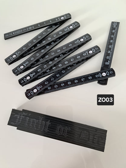 Zollstock dezente Gravur Fight or die