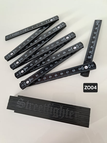 Zollstock dezente Gravur Streetfighter