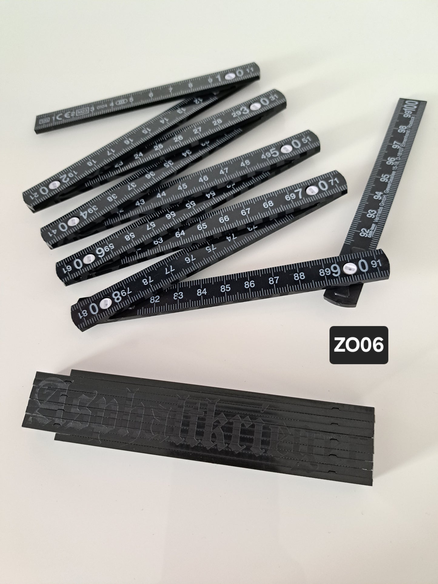 Zollstock dezente Gravur Asphaltkrieger