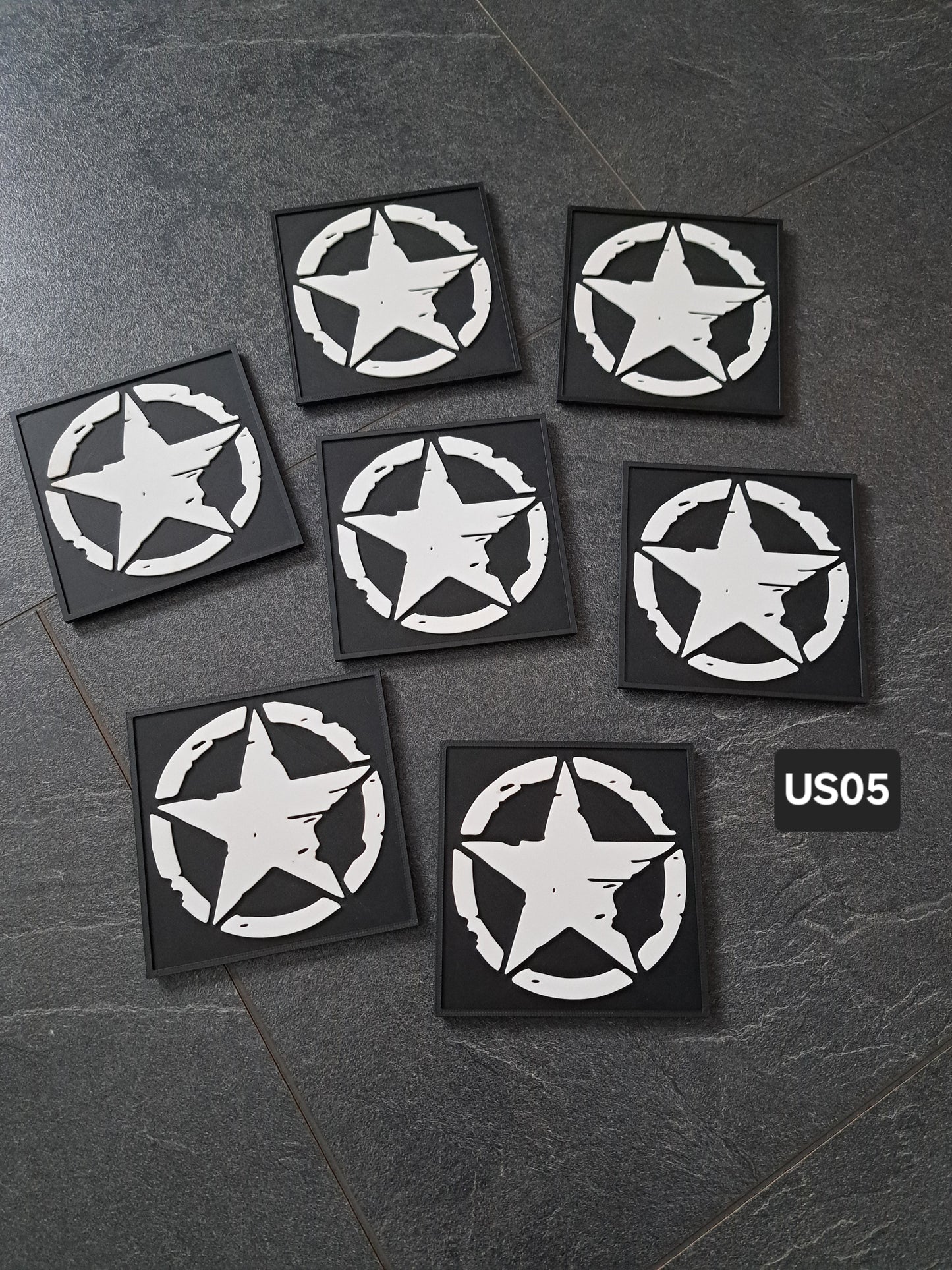 Untersetzer PLA ARMY-Stern