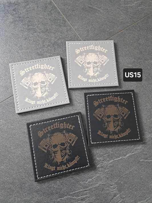 Untersetzer PU Streetfighter Totenkopf Klagt nicht...