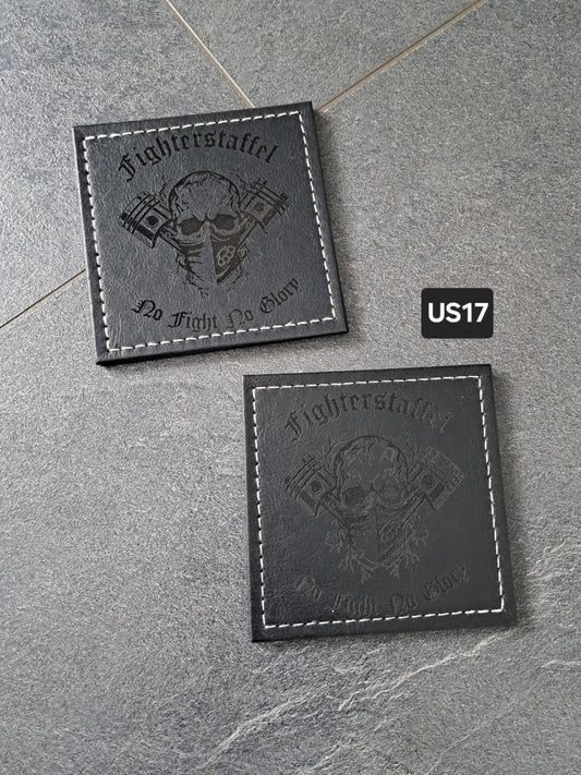 Untersetzer PU Fighterstaffel Totenkopf No Fight...