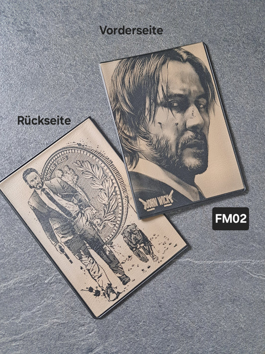 Fahrzeugscheinmappe Gravurdekor John Wick