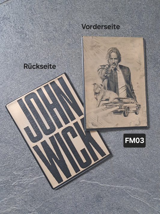 Fahrzeugscheinmappe Gravurdekor John Wick