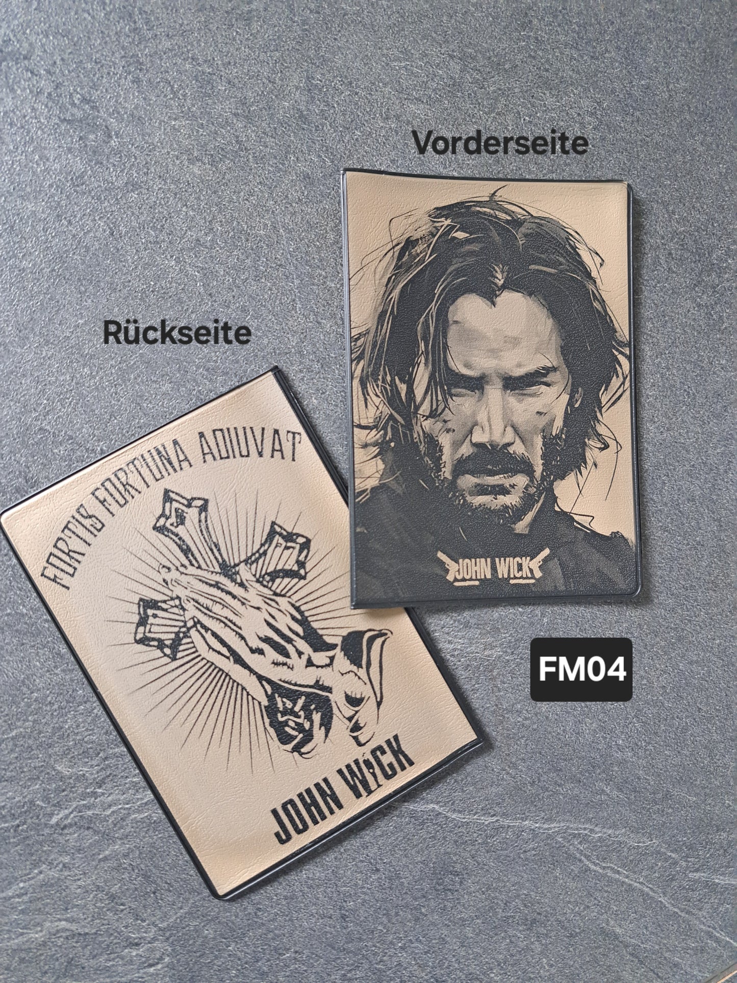 Fahrzeugscheinmappe Gravurdekor John Wick
