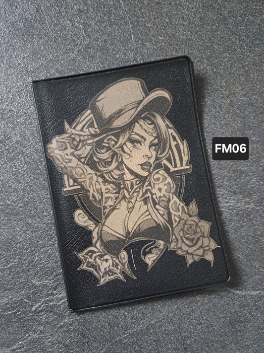 Fahrzeugscheinmappe Gravurdekor Rockabilly