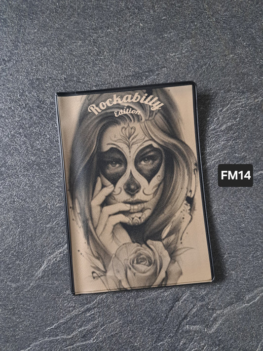 Fahrzeugscheinmappe Gravurdekor Rockabilly