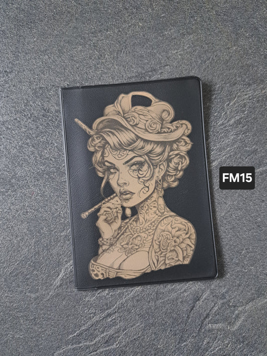 Fahrzeugscheinmappe Gravurdekor Rockabilly
