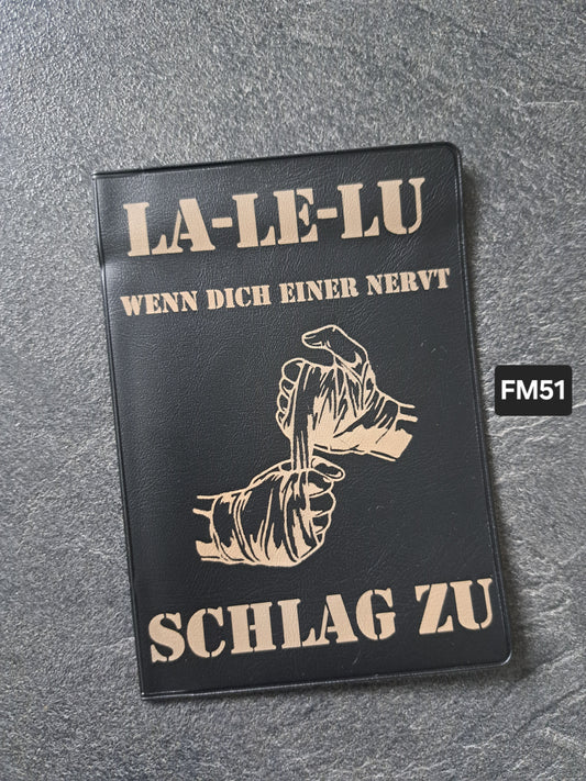 Fahrzeugscheinmappe Gravurdekor LA-LE-LU...