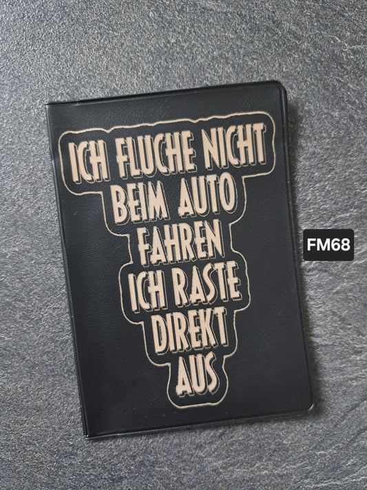 Fahrzeugscheinmappe Gravurdekor Ich fluche nicht...