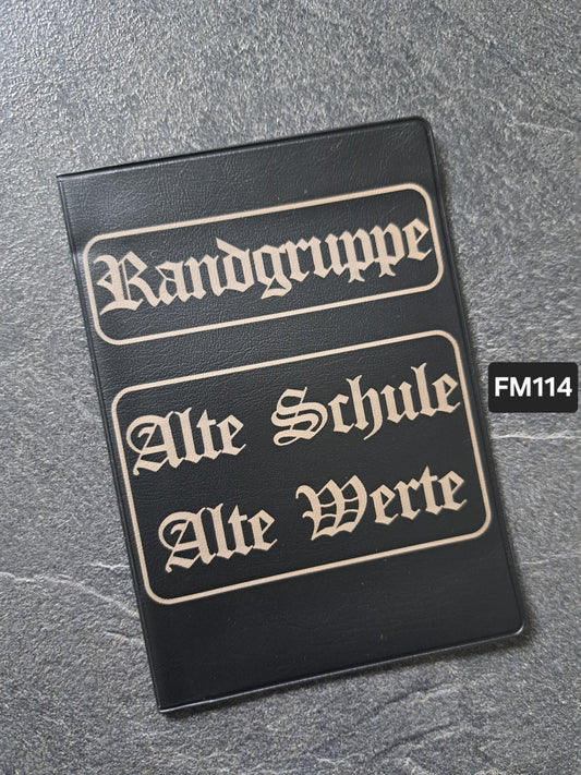 Fahrzeugscheinmappe Gravurdekor Randgruppe Alte Schule Alte Werte