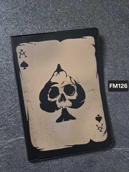 Fahrzeugscheinmappe Gravurdekor The Ace of Spades