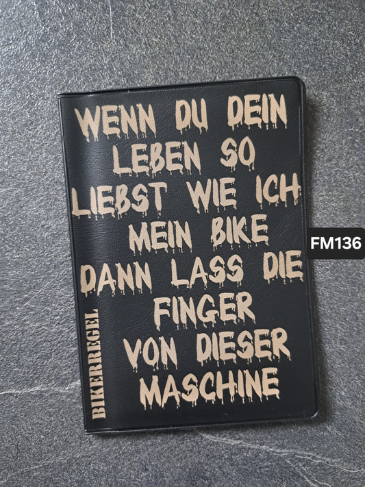 Fahrzeugscheinmappe Gravurdekor Wenn du dein Leben...