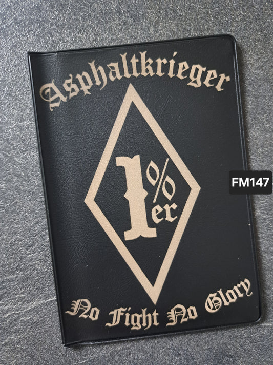 Fahrzeugscheinmappe Gravurdekor Asphaltkrieger 1%