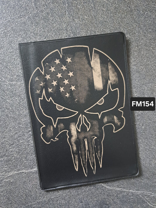 Fahrzeugscheinmappe Gravurdekor Punisher USA