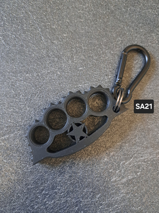 Schlüsselanhänger Schlagring Army-Stern