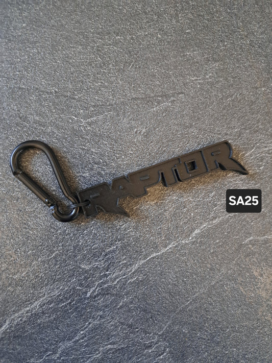 Schlüsselanhänger Schriftzug RAPTOR