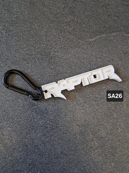 Schlüsselanhänger Schriftzug RAPTOR