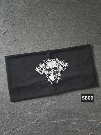 Haar-/Stirnband Totenkopf Kolben