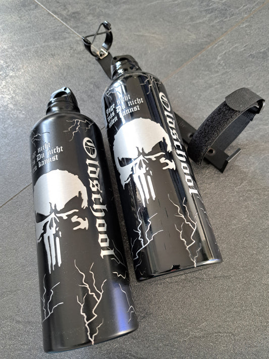 (Tank-) Flasche & Universalhalter 750ml Punisher Oldschool