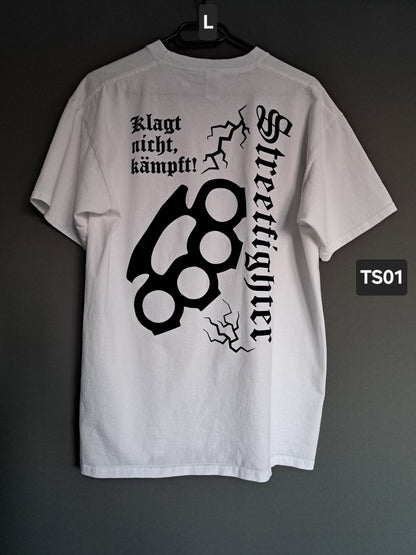 T-Shirt Streetfighter Schlagring Klagt nicht,kämpft!