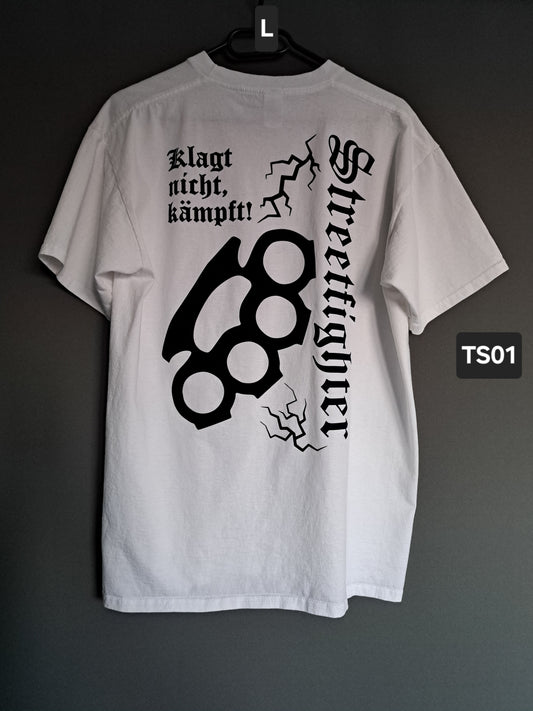 T-Shirt Streetfighter Schlagring Klagt nicht,kämpft!