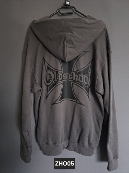 Zip-Hoodie Eis. Kreuz Oldschool