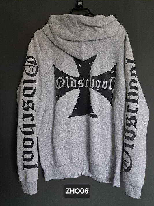 Zip-Hoodie Eis. Kreuz Oldschool