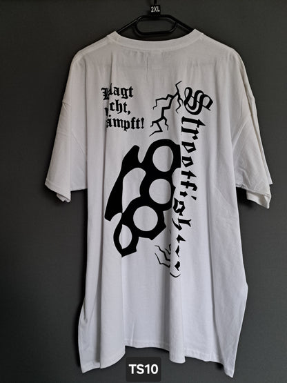 T-Shirt Streetfighter Schlagring Klagt nicht,kämpft!