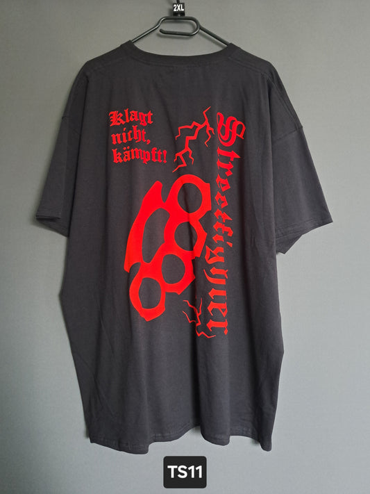 T-Shirt Streetfighter Schlagring Klagt nicht, kämpft!