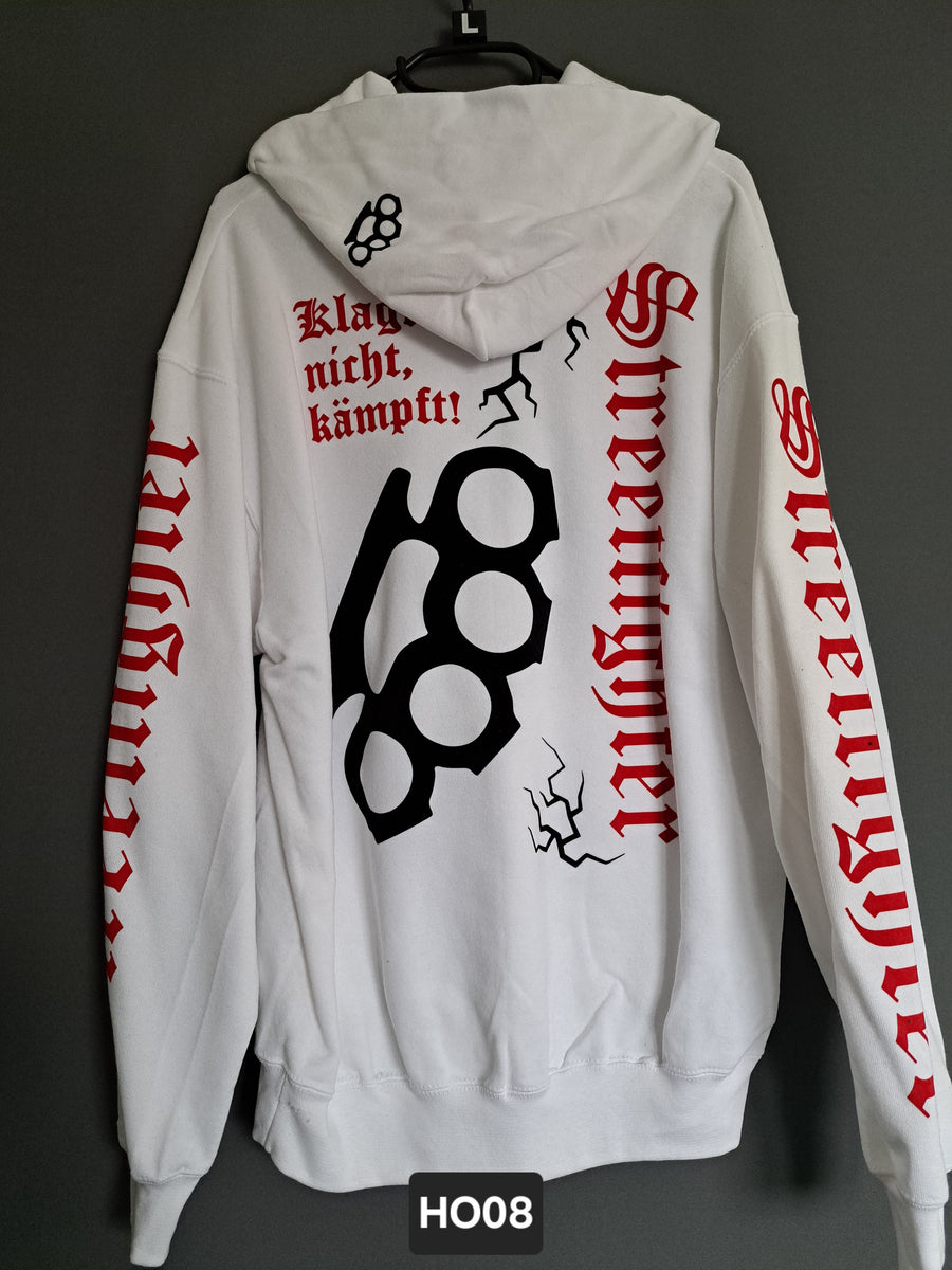 Hoodie Streetfighter Schlagring Klagt, nicht,kämpft!