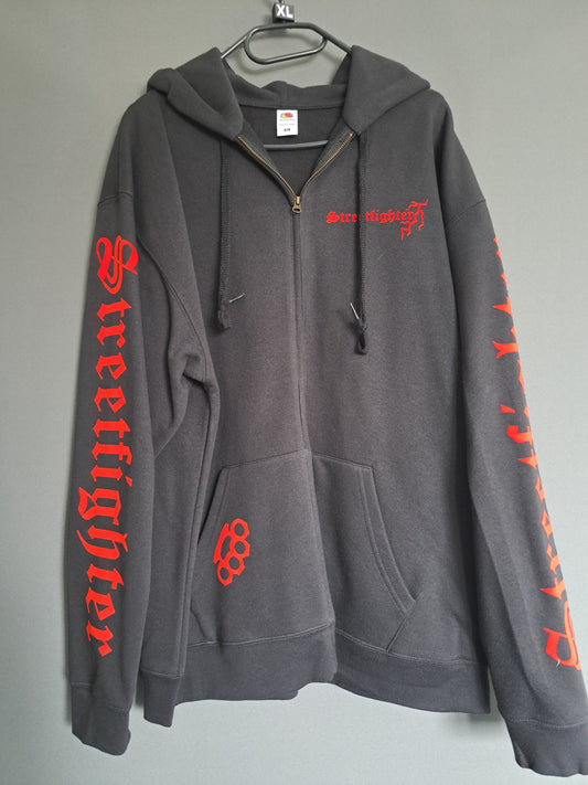 Zip-Hoodie Streetfighter Schlagring Klagt nicht,kämpft!