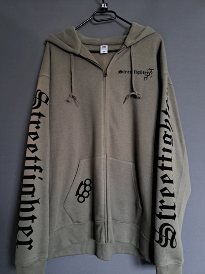Zip-Hoodie Streetfighter Schlagring Klagt nicht,kämpft!