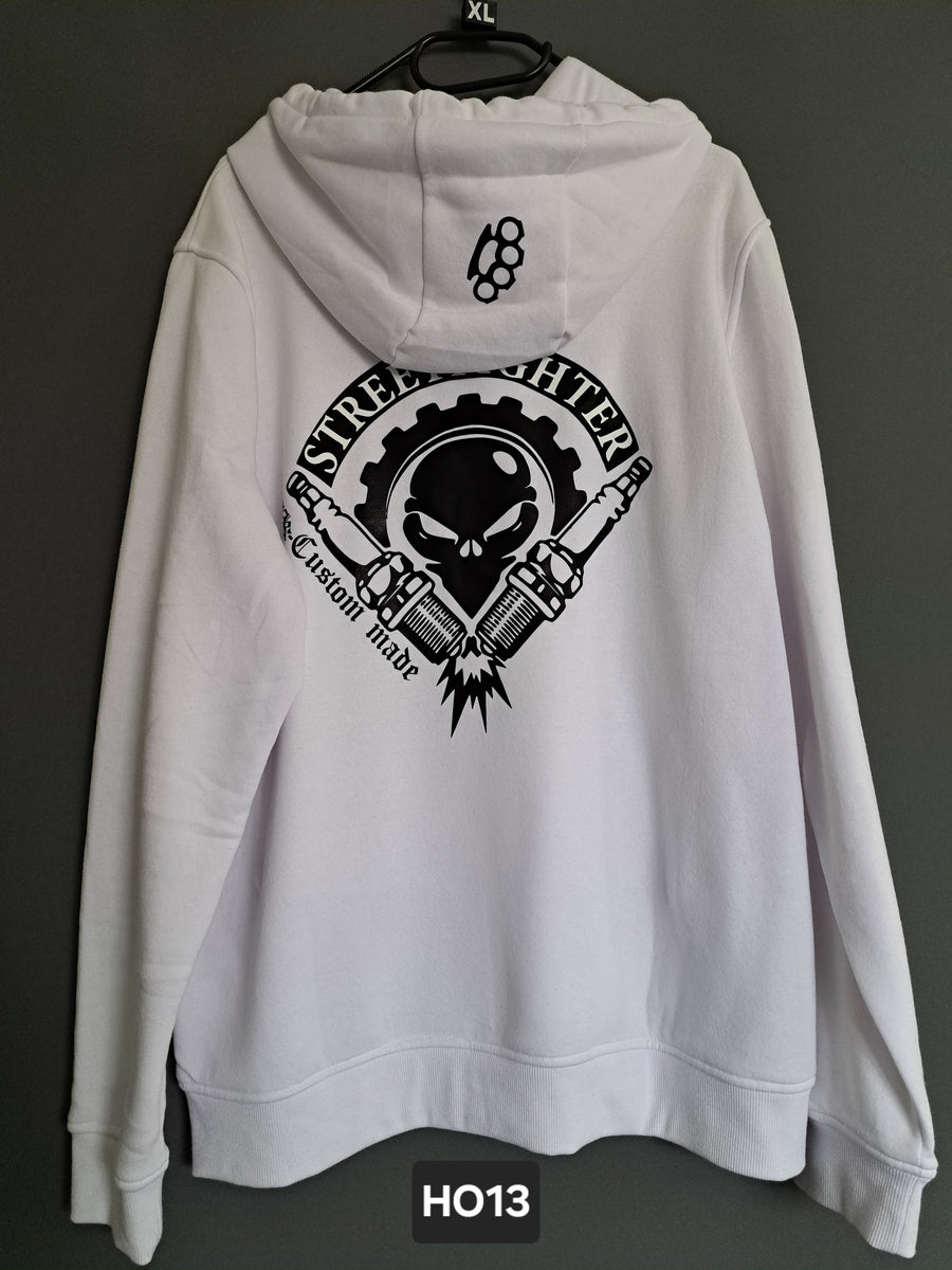 Hoodie Streetfighter Totenkopf Zündkerzen