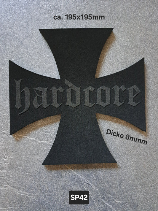 Sitzpad/Sitzplatte Eis. Kreuz hardcore Moosgummi 8mm