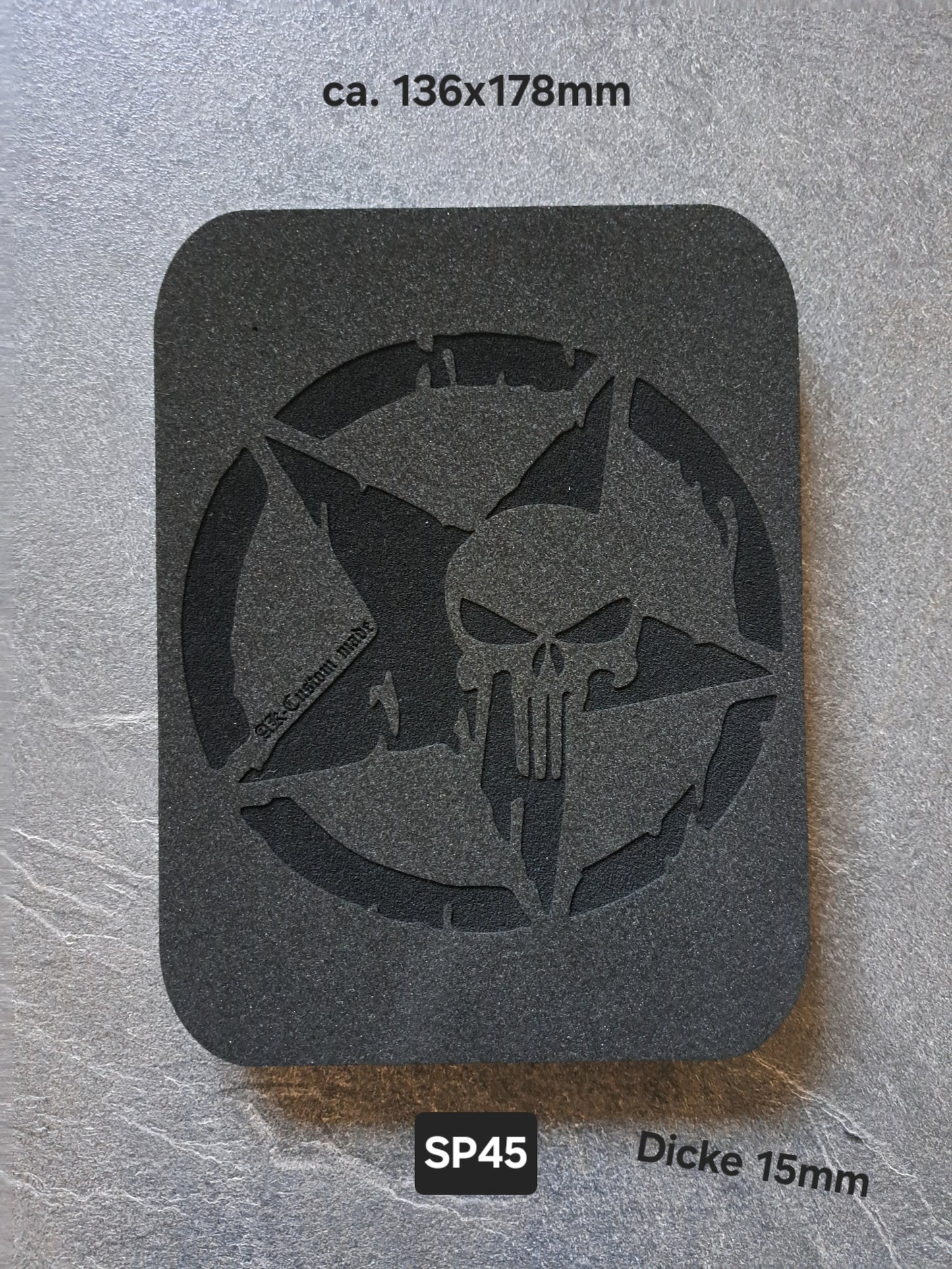 Sitzpad/Sitzplatte Army-Stern Punisher Moosgummi 15mm