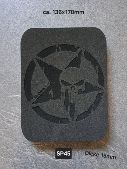 Sitzpad/Sitzplatte Army-Stern Punisher Moosgummi 15mm