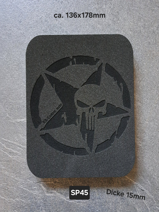 Sitzpad/Sitzplatte Army-Stern Punisher Moosgummi 15mm