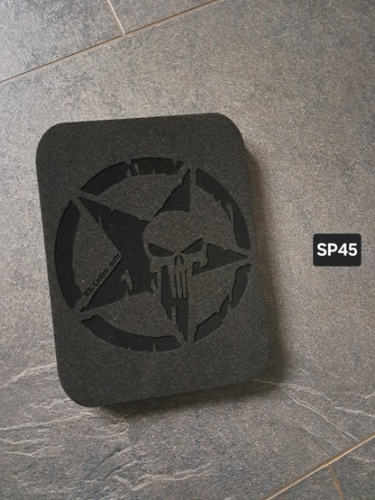 Sitzpad/Sitzplatte Army-Stern Punisher Moosgummi 15mm