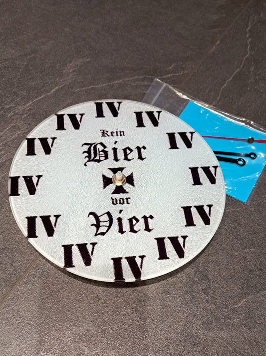 Wanduhr Kein Bier vor IV