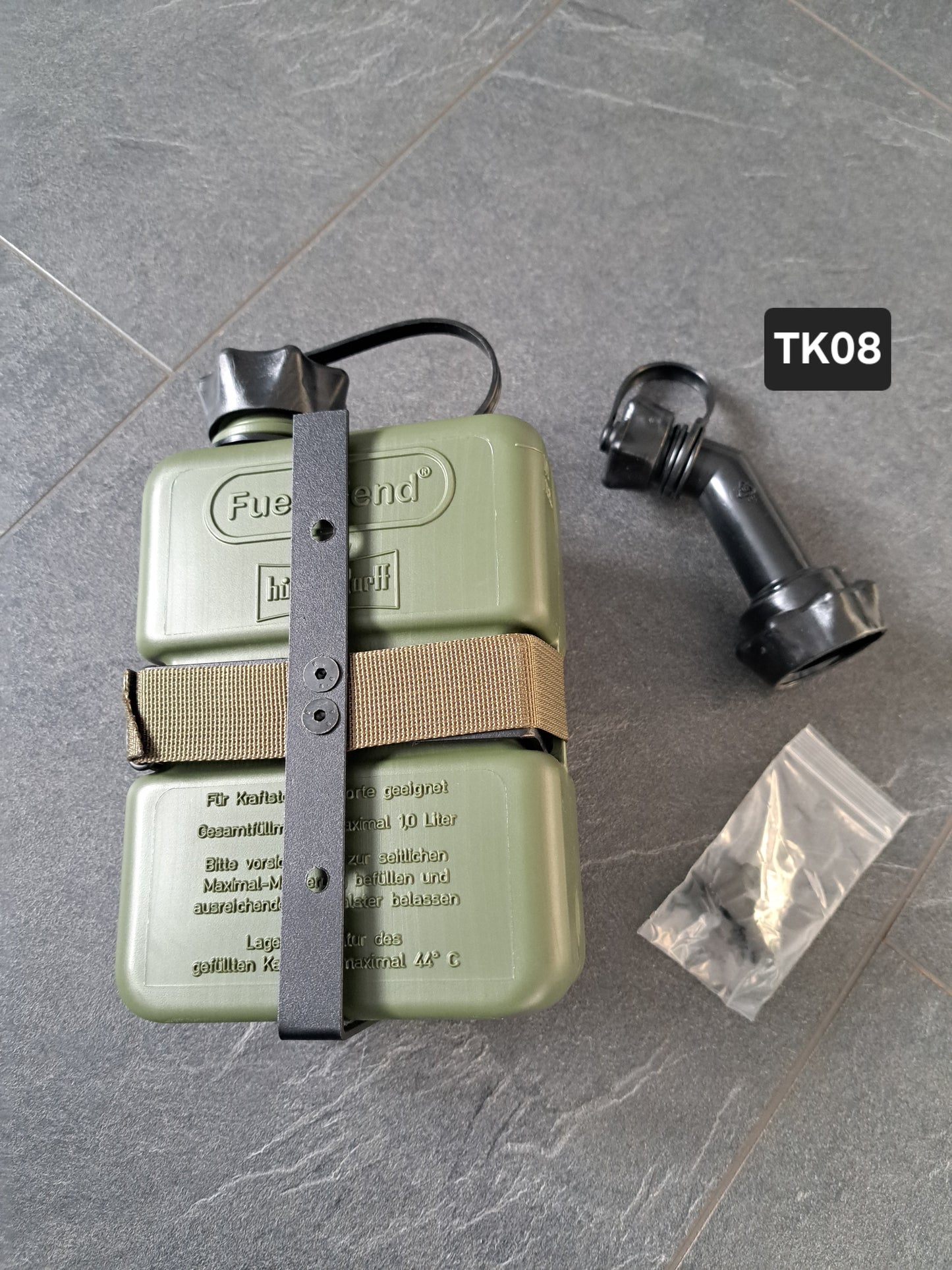 Tankkanister 1000ml (M) inkl. Universalhalter Dekor ARMY